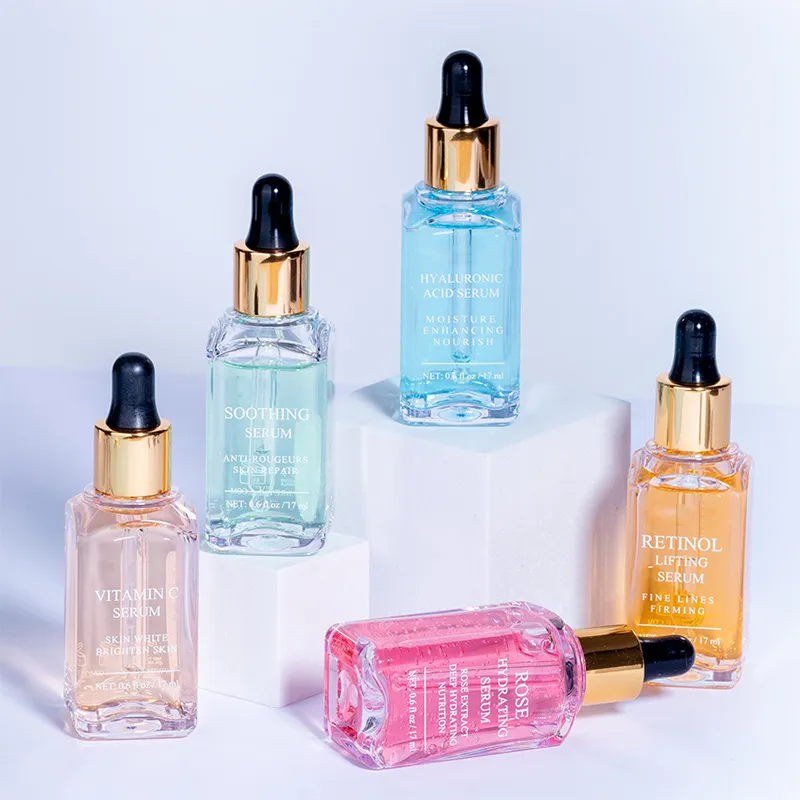 Serum Series Hyaluronic Acid Vitamin C Whitening Face Skin Care Rose Nourish 24k Gold Firm Soothing Repair Face Serum