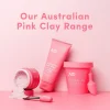 Pink Clay Porefining Face Mask Skin Care | Pink Clay Face Mask | Pore Minimizer & Pore Cleaner with Face Mask Brush - Image 2