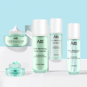 Private Label pore minimizing skin care set/face cleaners/face mask/serum/toner
