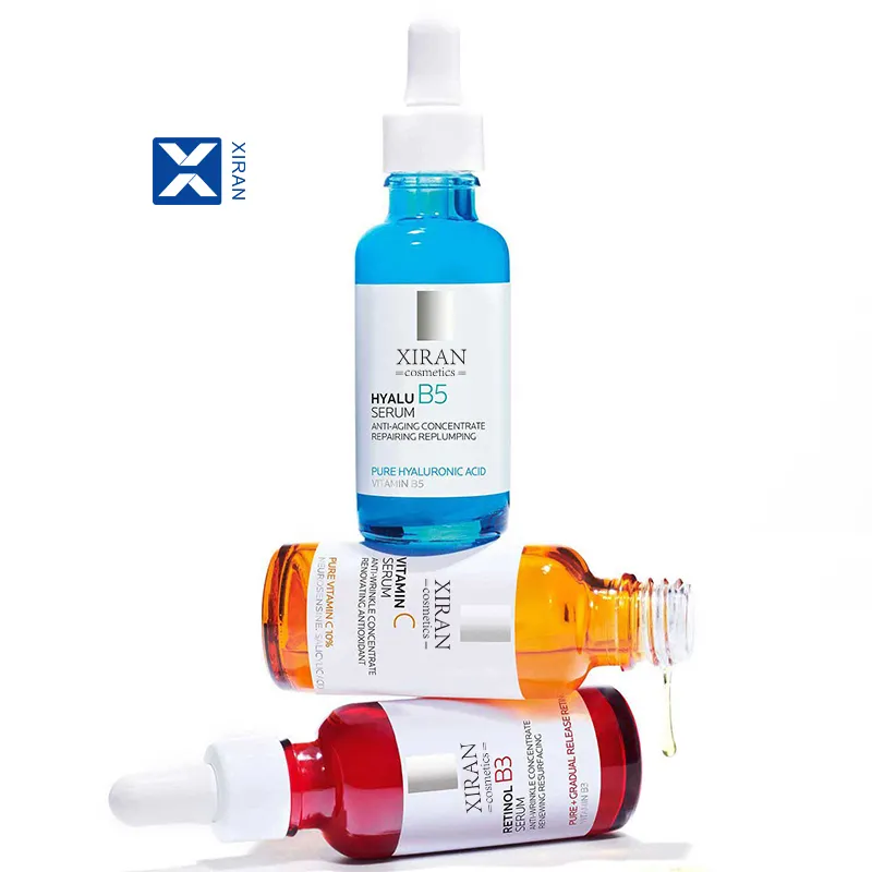Private Label Spf Dark Spots Removal Facial Serum Hyaluronic acid Vitamin C 10% Retinol 0.3% Anti Aging Serum Set