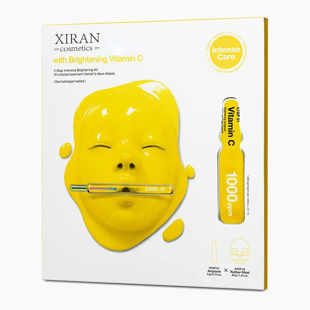 Brightening Two-step Cryo Rubber Sheet Mask with Vitamin C and Niacinamide Brighten The Complexion Mascarillasl Facial Skin