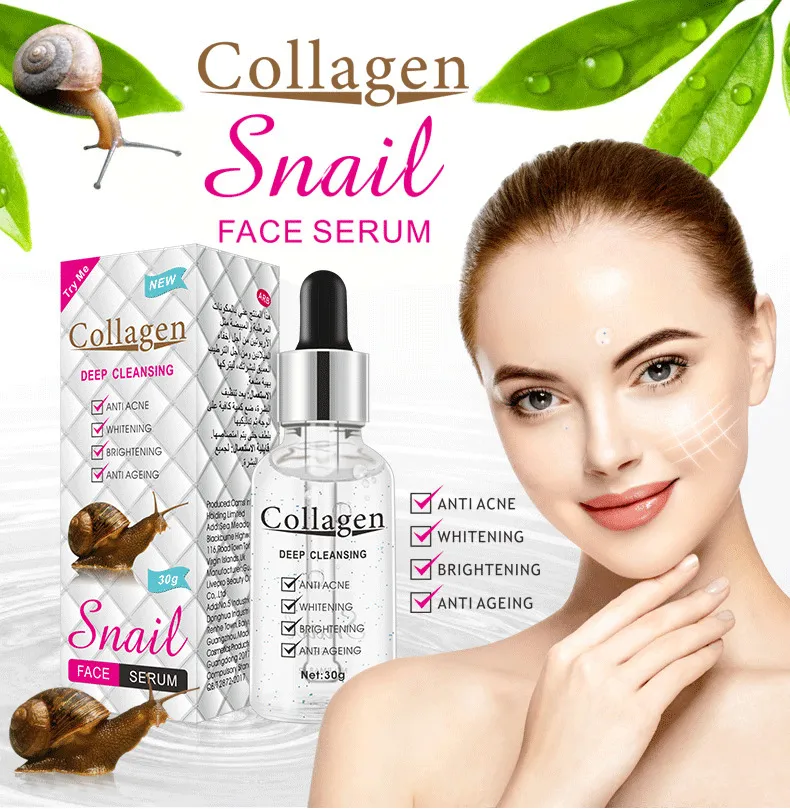 Private Label Organic Plant Wrinkle Retinol Snail Face Serum